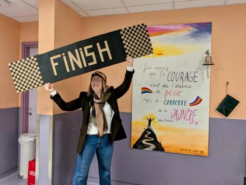 Nurse at finish line